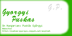 gyorgyi puskas business card