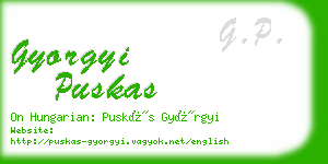gyorgyi puskas business card